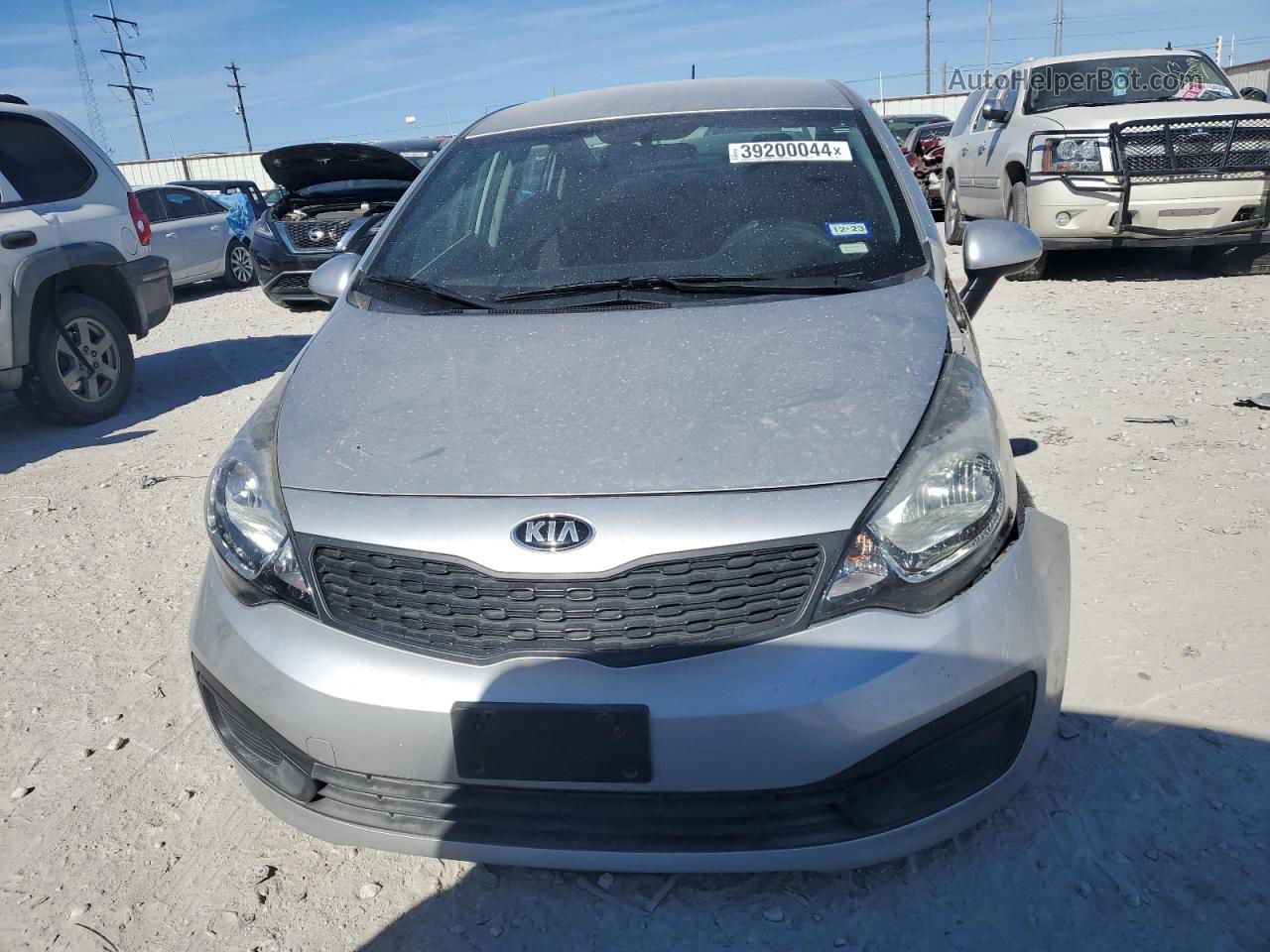 2014 Kia Rio Lx Silver vin: KNADM4A38E6348801