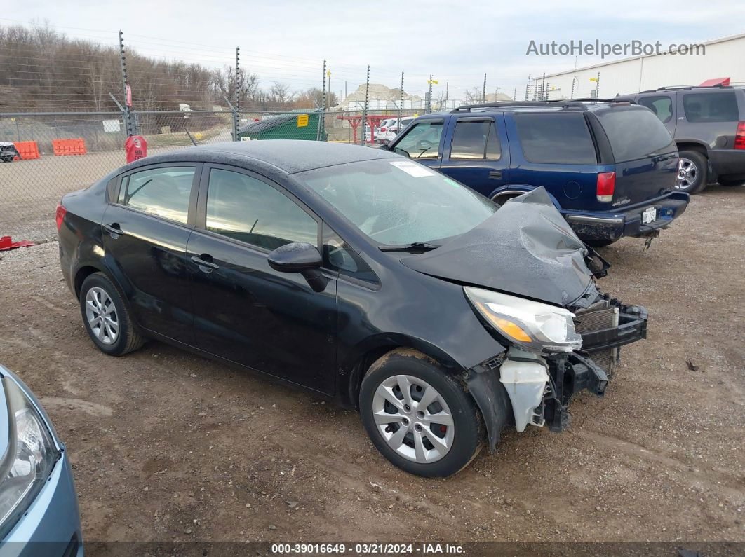 2014 Kia Rio Lx Black vin: KNADM4A38E6348877