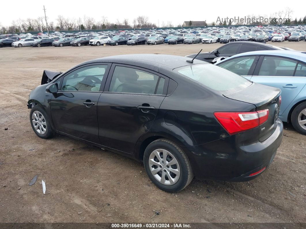 2014 Kia Rio Lx Black vin: KNADM4A38E6348877