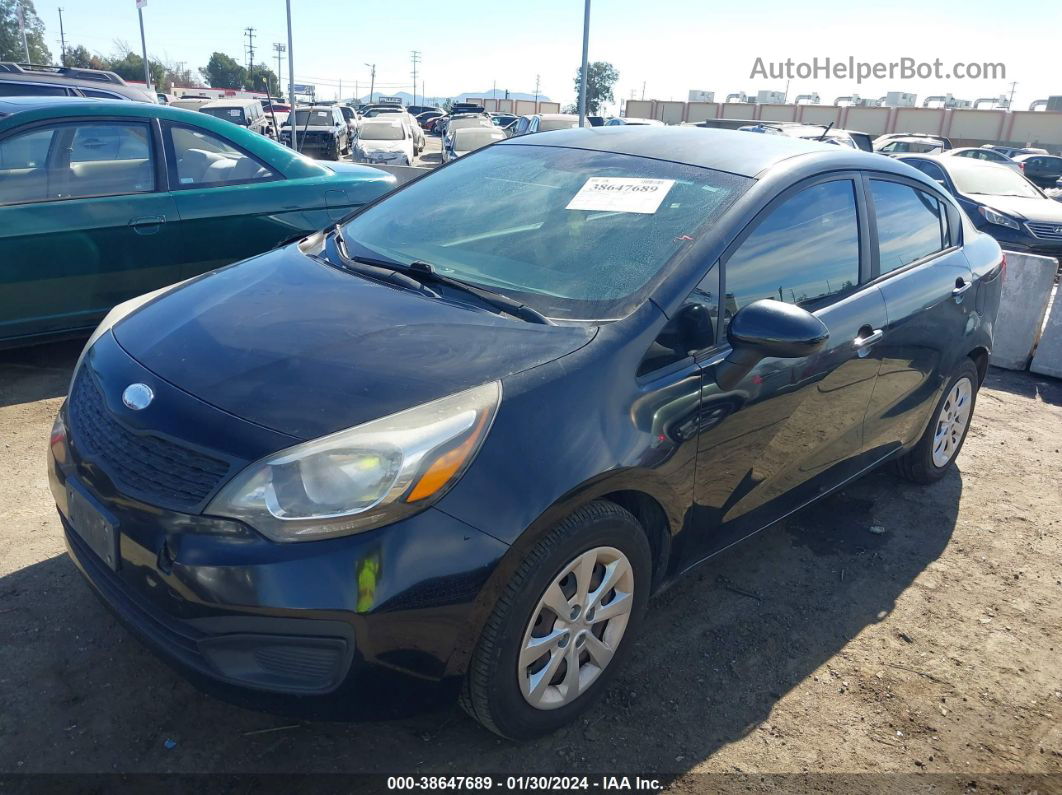 2014 Kia Rio Lx Black vin: KNADM4A38E6351357