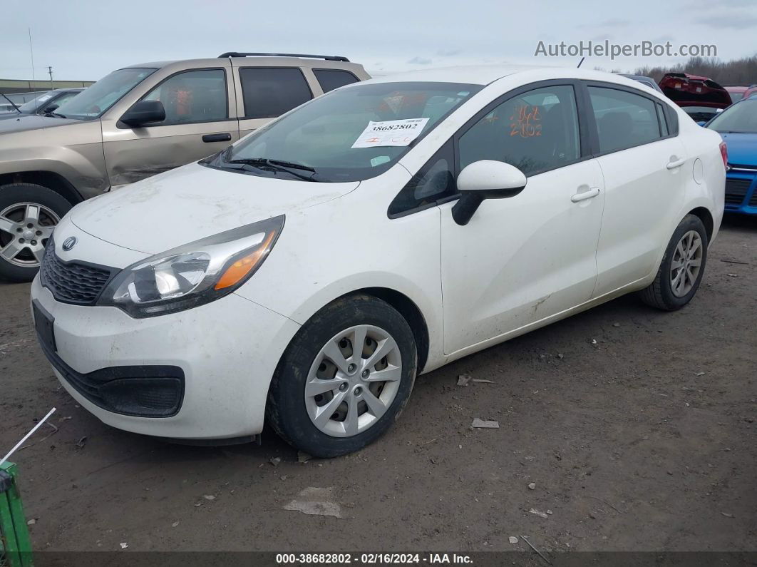 2014 Kia Rio Lx Белый vin: KNADM4A38E6352802