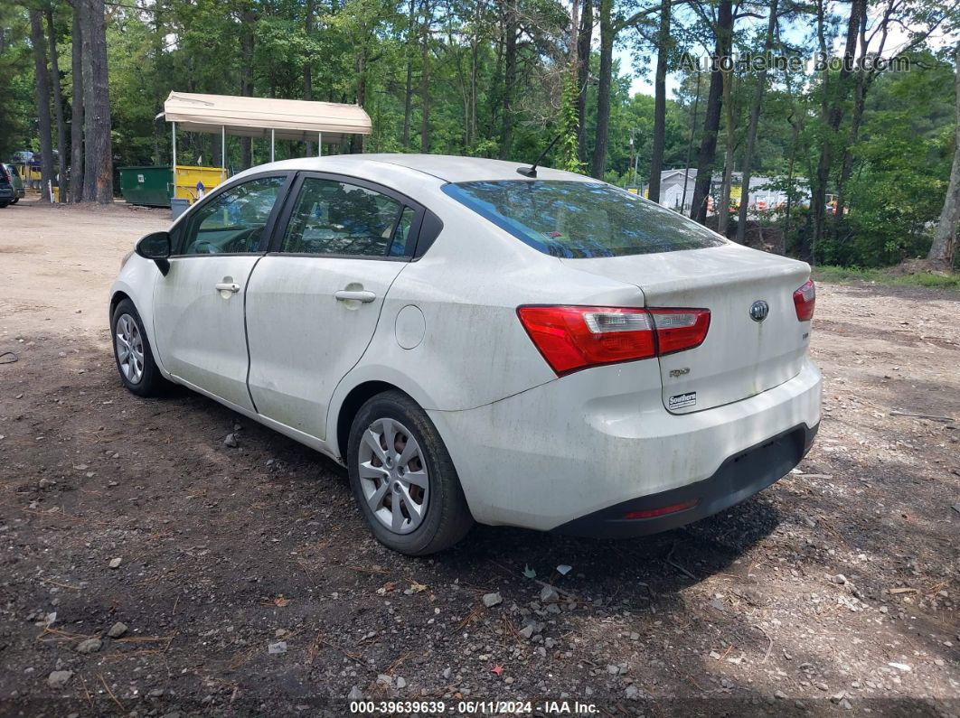 2014 Kia Rio Lx White vin: KNADM4A38E6371379