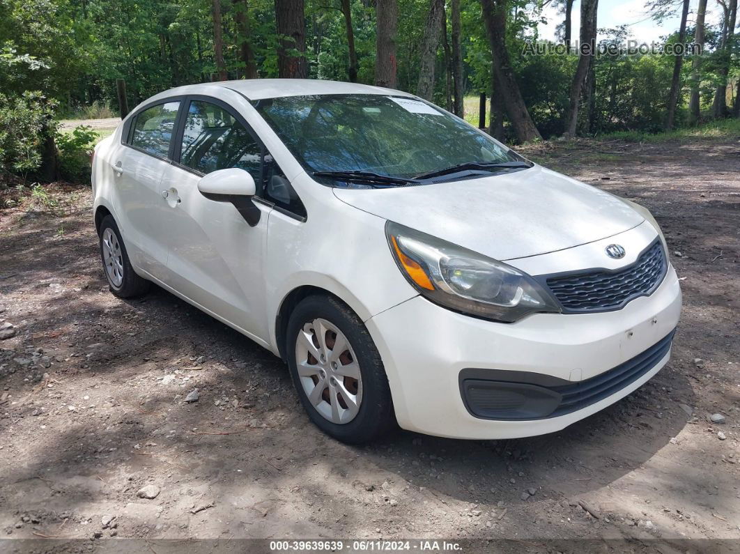 2014 Kia Rio Lx White vin: KNADM4A38E6371379