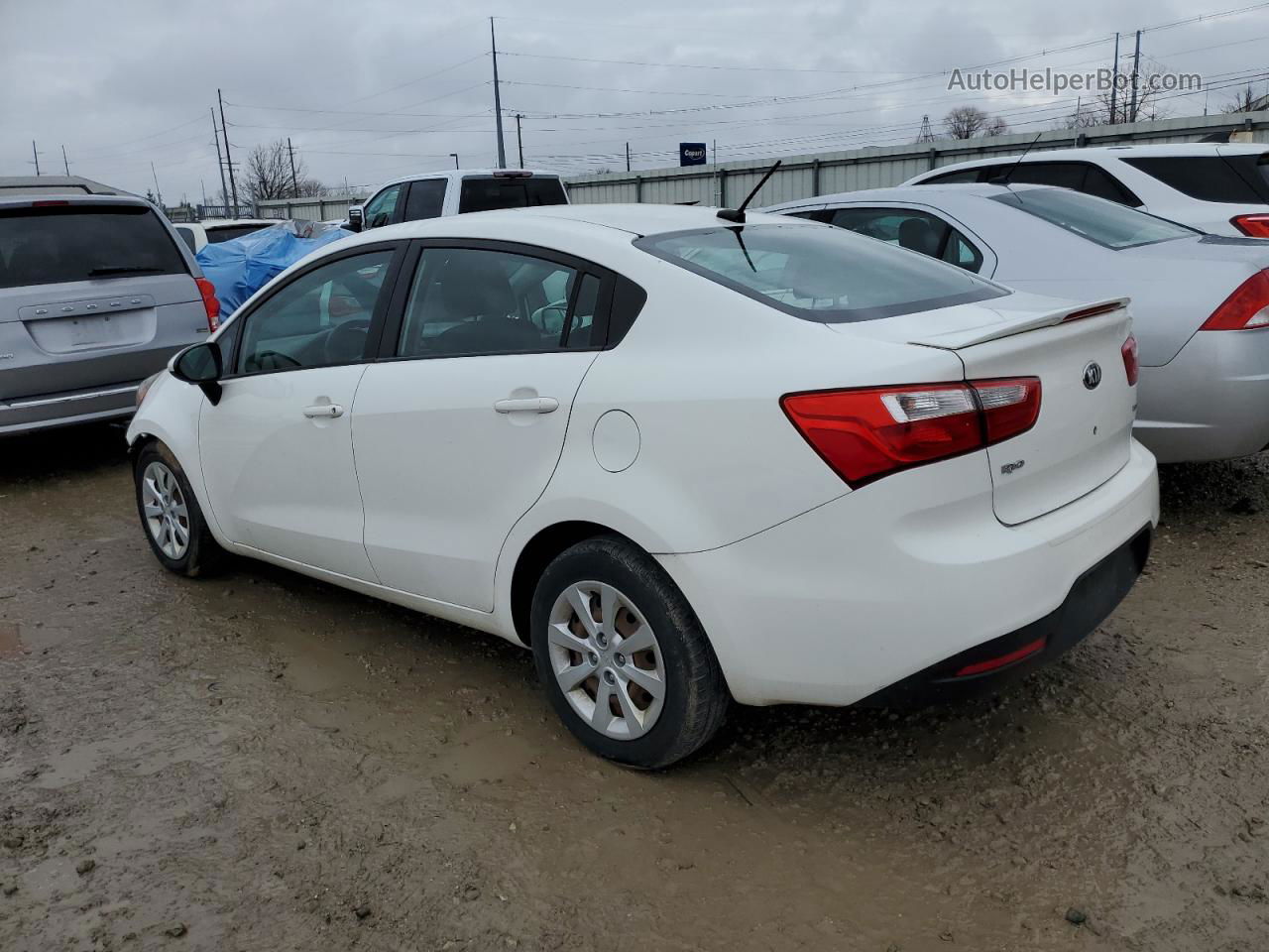 2014 Kia Rio Lx Белый vin: KNADM4A38E6408706