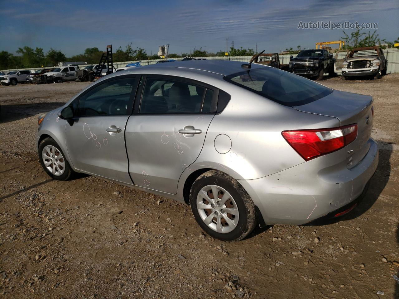 2013 Kia Rio Lx Gray vin: KNADM4A39D6159489