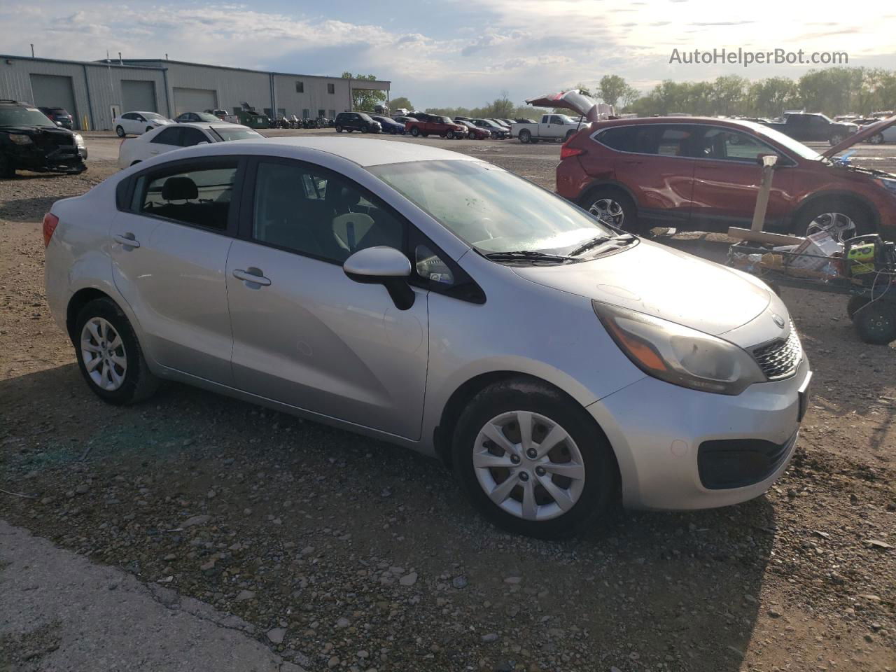 2013 Kia Rio Lx Gray vin: KNADM4A39D6159489