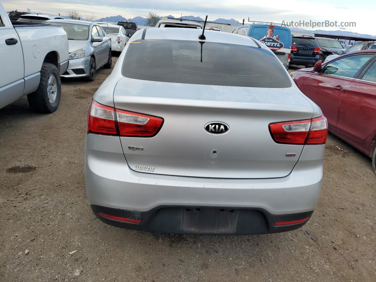 2013 Kia Rio Lx Серебряный vin: KNADM4A39D6164448