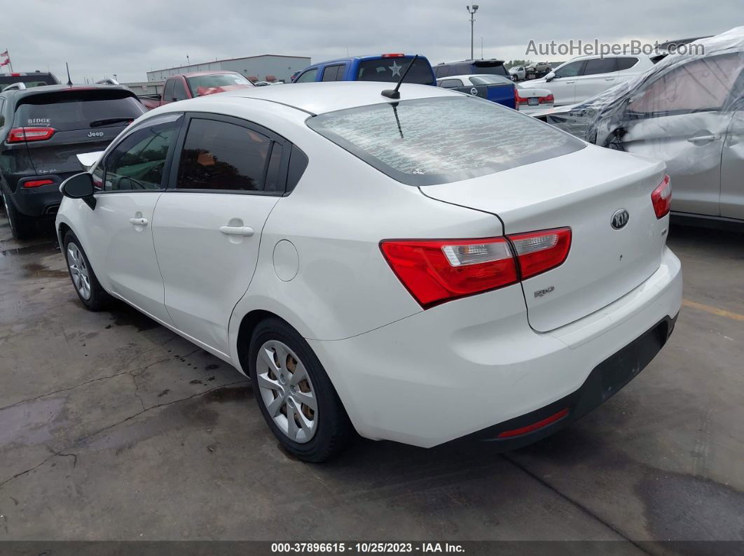 2013 Kia Rio Lx White vin: KNADM4A39D6218153