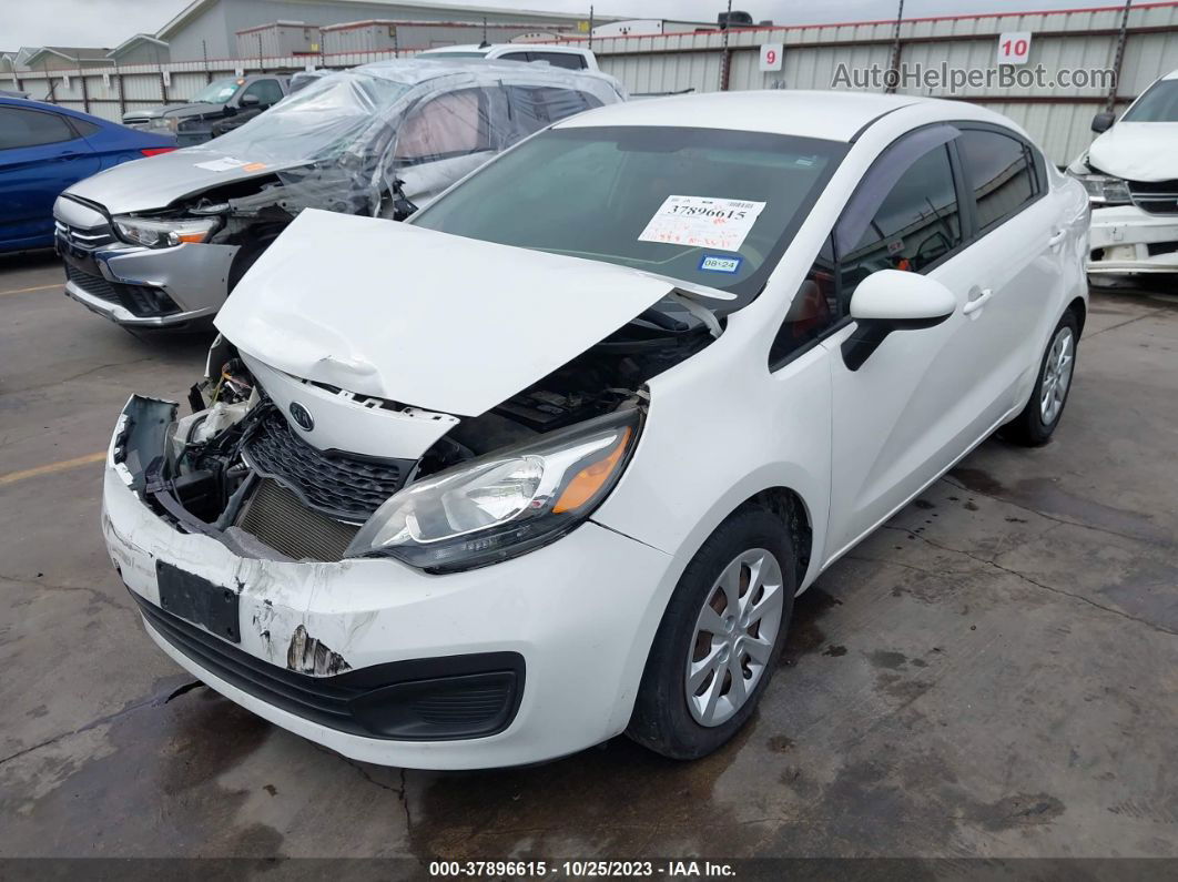 2013 Kia Rio Lx White vin: KNADM4A39D6218153