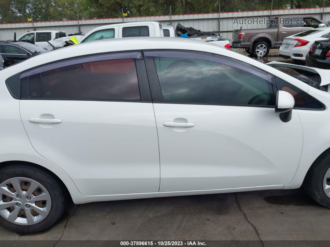 2013 Kia Rio Lx White vin: KNADM4A39D6218153