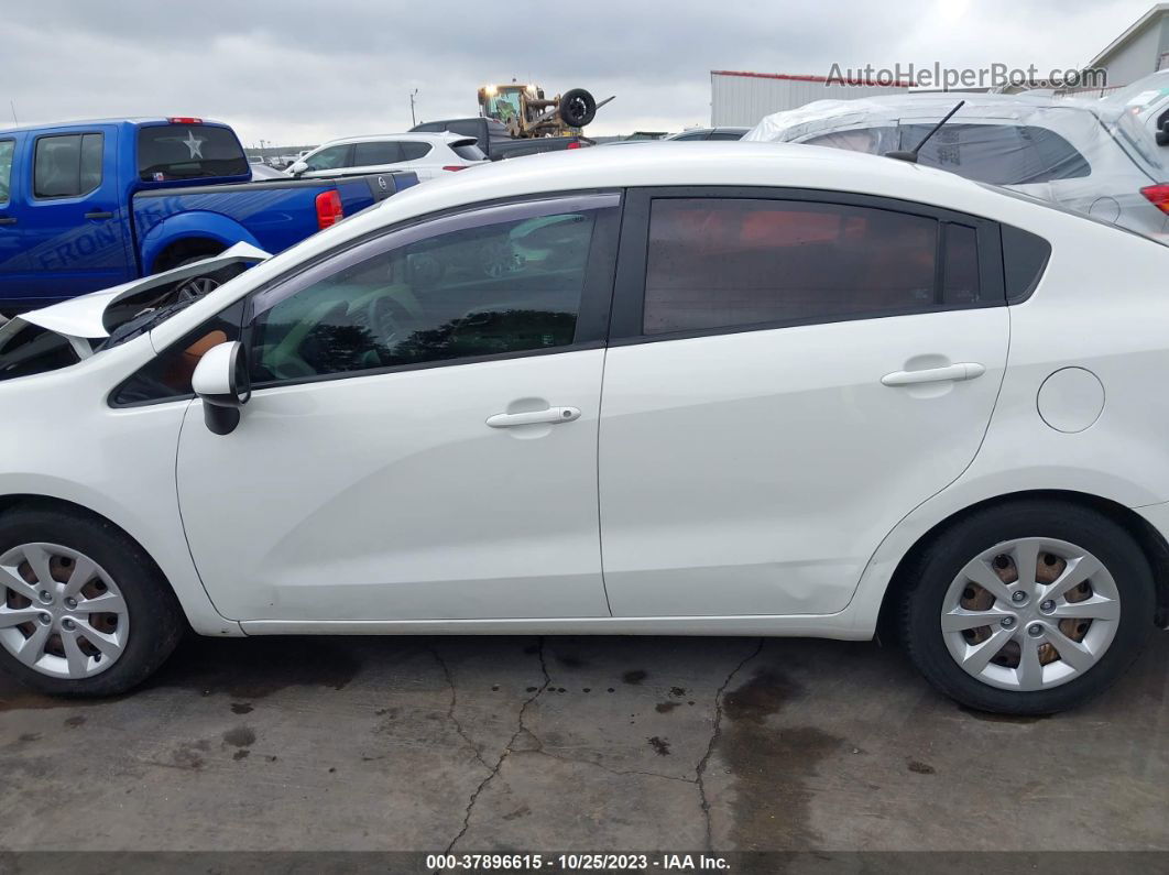 2013 Kia Rio Lx White vin: KNADM4A39D6218153