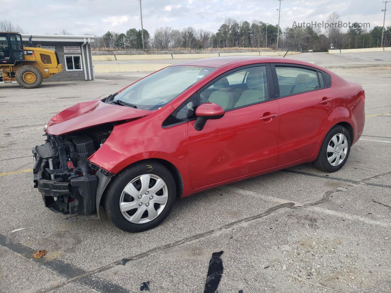 2013 Kia Rio Lx Red vin: KNADM4A39D6266901