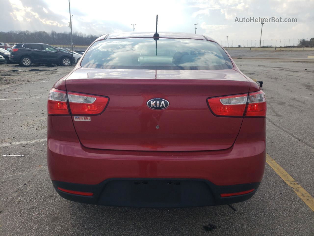 2013 Kia Rio Lx Red vin: KNADM4A39D6266901