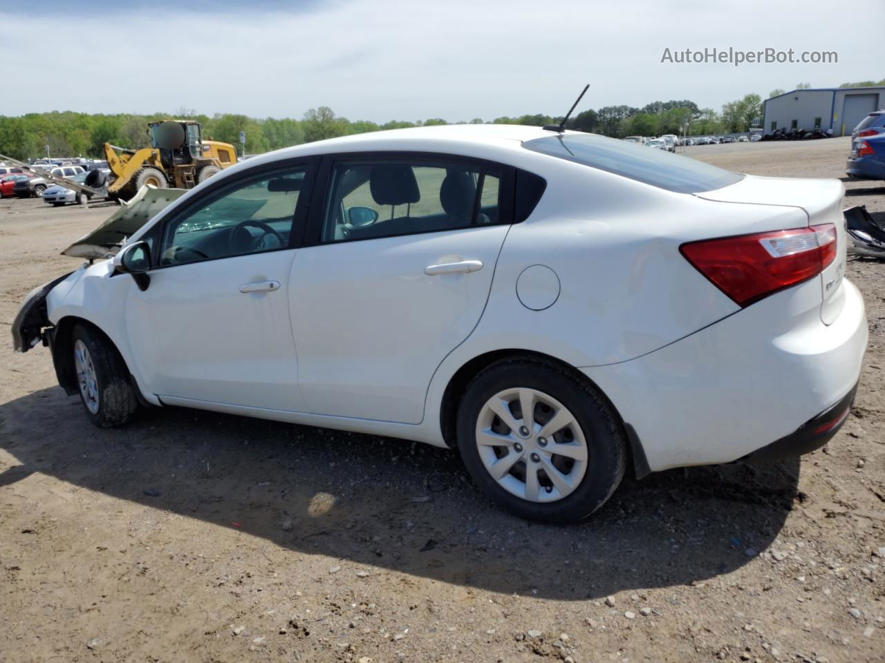 2013 Kia Rio Lx White vin: KNADM4A39D6303171