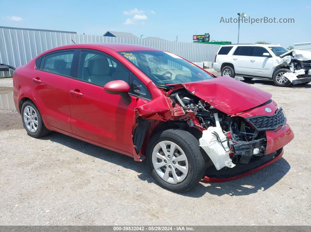 2013 Kia Rio Lx Red vin: KNADM4A39D6309956