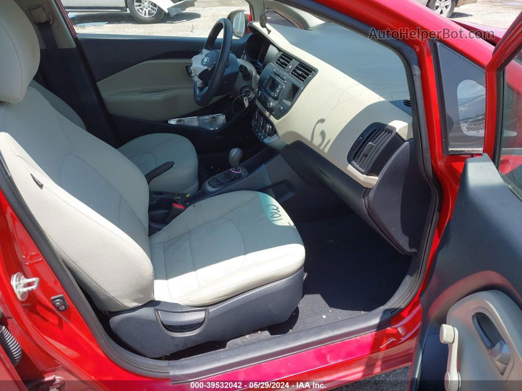 2013 Kia Rio Lx Red vin: KNADM4A39D6309956