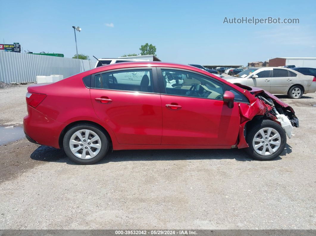 2013 Kia Rio Lx Red vin: KNADM4A39D6309956