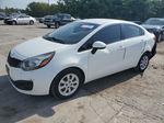 2014 Kia Rio Lx White vin: KNADM4A39E6332283