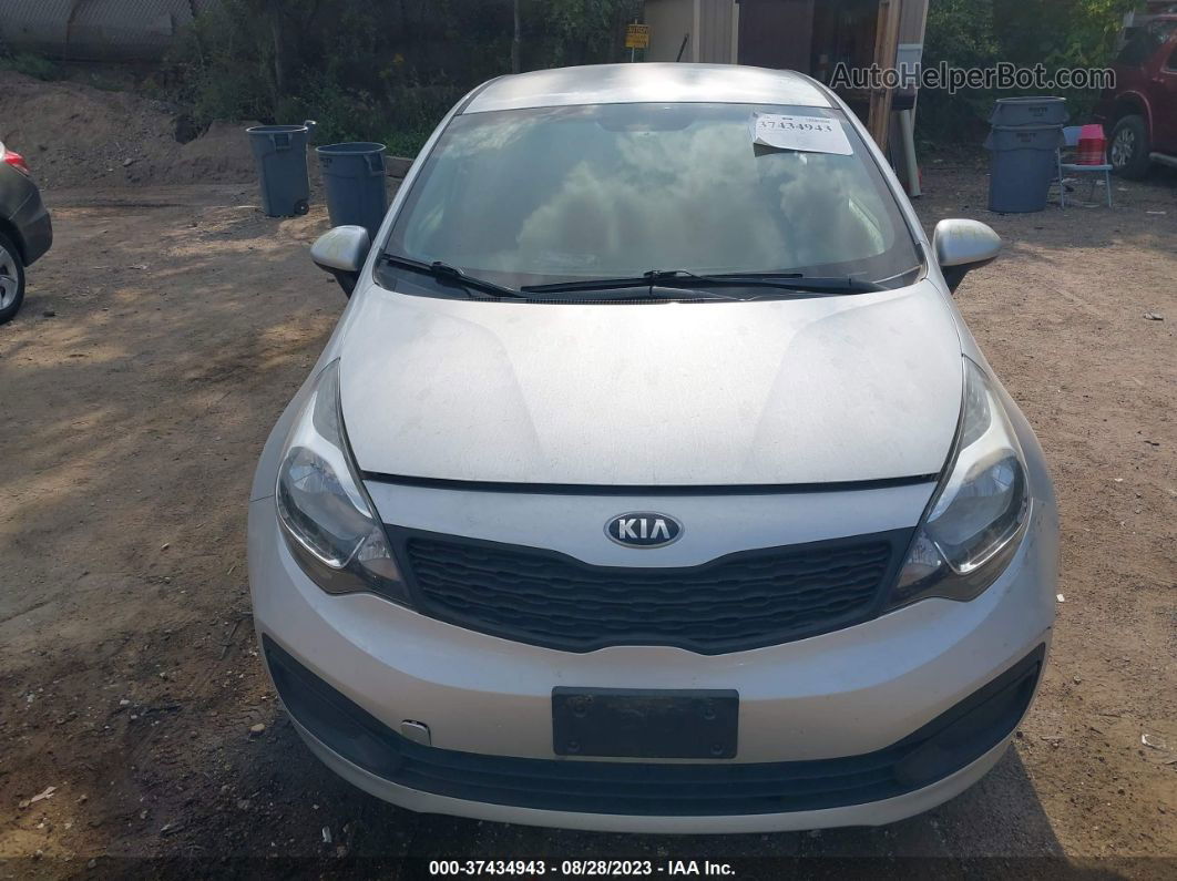 2014 Kia Rio Lx Silver vin: KNADM4A39E6357295