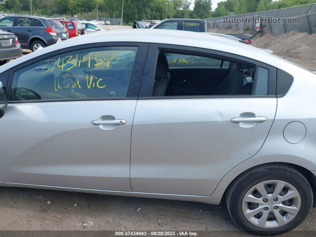 2014 Kia Rio Lx Silver vin: KNADM4A39E6357295