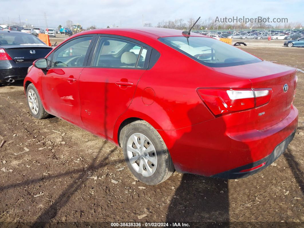 2014 Kia Rio Lx Red vin: KNADM4A39E6357779