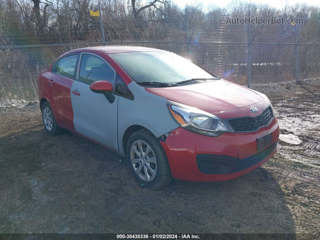 2014 Kia Rio Lx Red vin: KNADM4A39E6357779