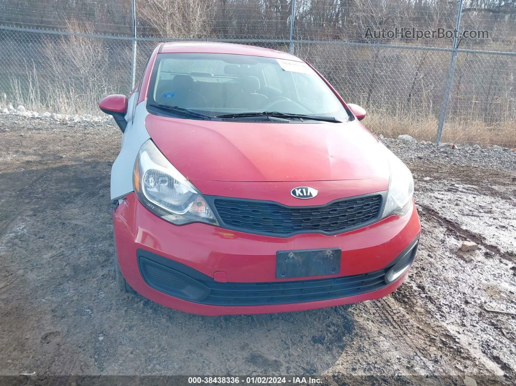 2014 Kia Rio Lx Red vin: KNADM4A39E6357779