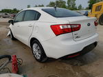 2014 Kia Rio Lx White vin: KNADM4A39E6372685