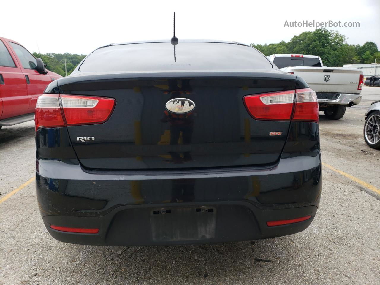 2014 Kia Rio Lx Black vin: KNADM4A39E6402445