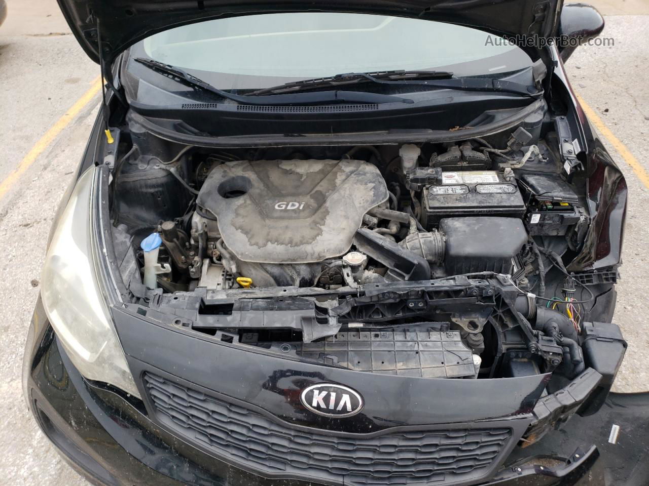 2014 Kia Rio Lx Черный vin: KNADM4A39E6402445