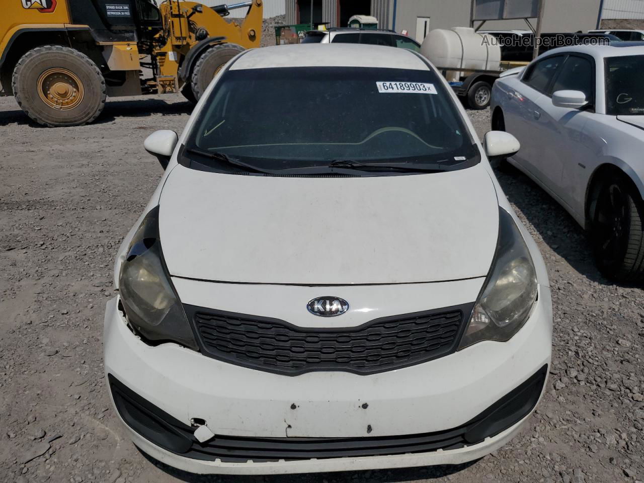 2014 Kia Rio Lx White vin: KNADM4A39E6414577