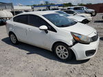 2014 Kia Rio Lx White vin: KNADM4A39E6414577