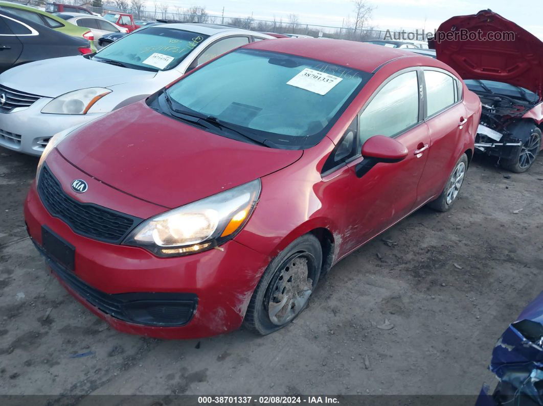 2014 Kia Rio Lx Red vin: KNADM4A39E6418466