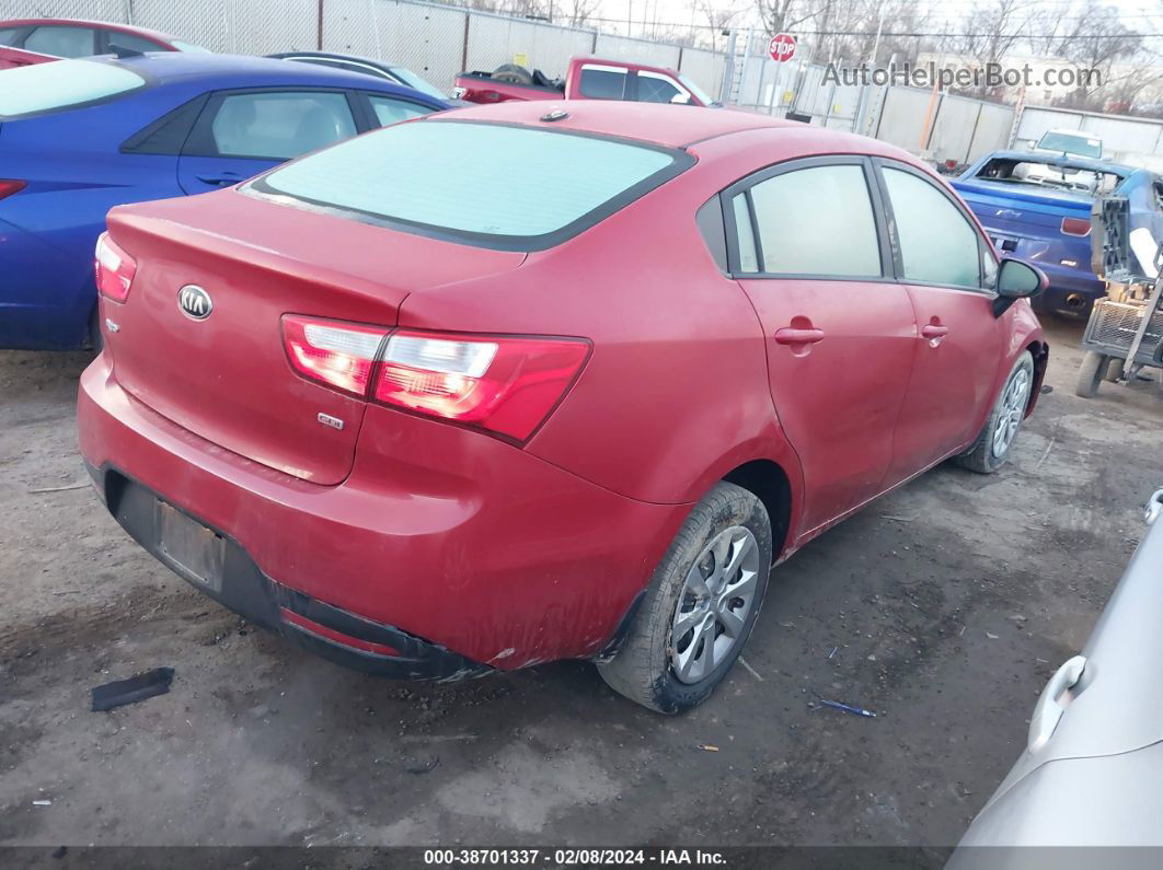 2014 Kia Rio Lx Red vin: KNADM4A39E6418466