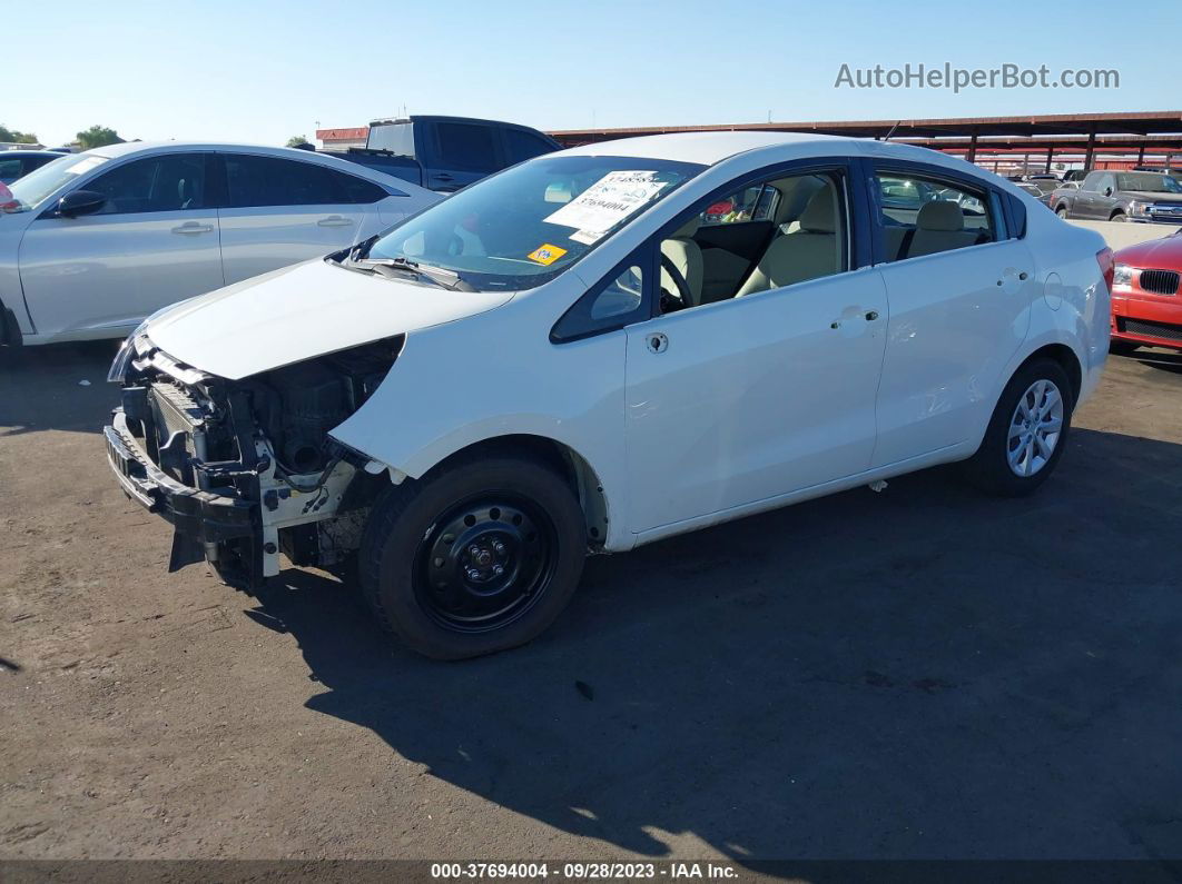 2013 Kia Rio Lx White vin: KNADM4A3XD6129501