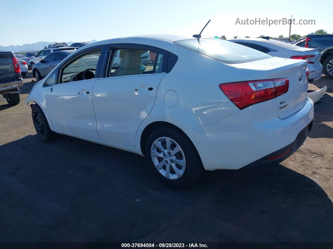 2013 Kia Rio Lx White vin: KNADM4A3XD6129501