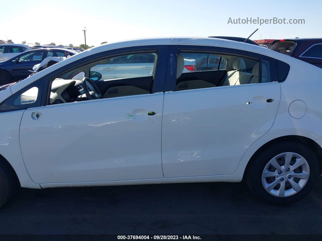 2013 Kia Rio Lx White vin: KNADM4A3XD6129501