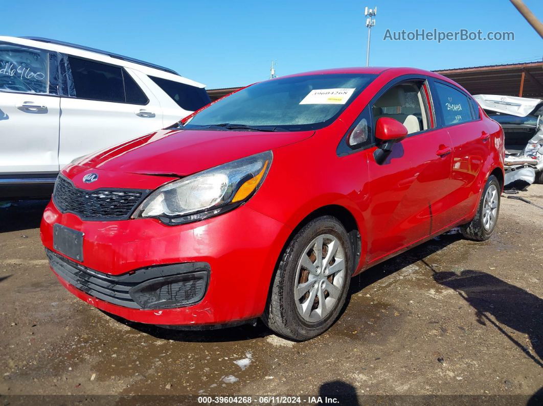 2013 Kia Rio Lx Red vin: KNADM4A3XD6176091