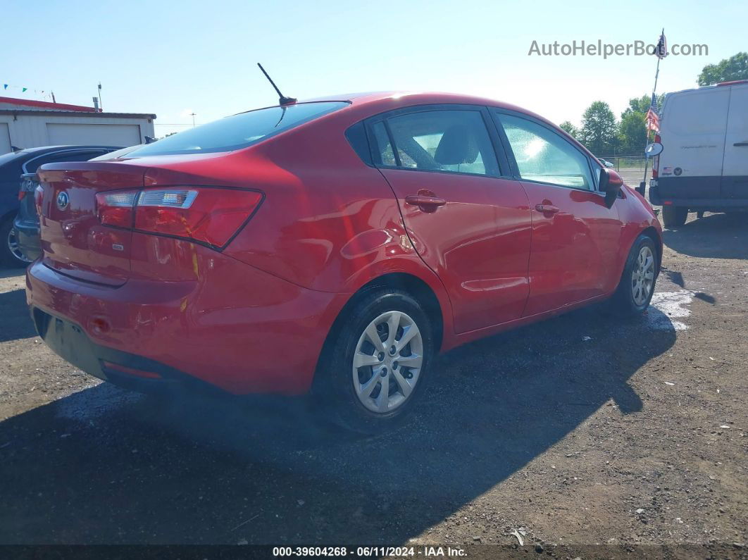 2013 Kia Rio Lx Red vin: KNADM4A3XD6176091