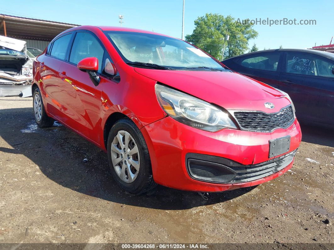 2013 Kia Rio Lx Red vin: KNADM4A3XD6176091