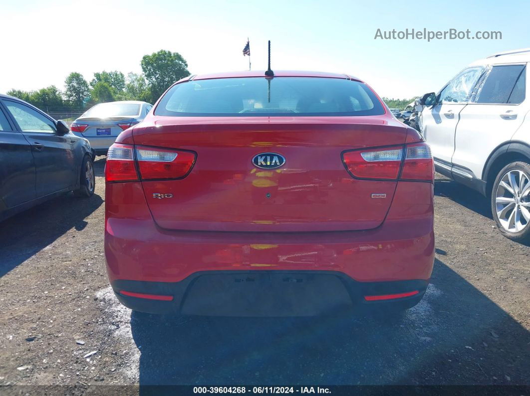 2013 Kia Rio Lx Red vin: KNADM4A3XD6176091