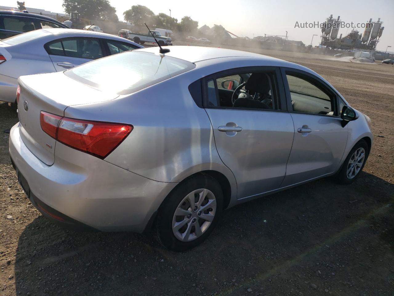 2013 Kia Rio Lx Silver vin: KNADM4A3XD6177533