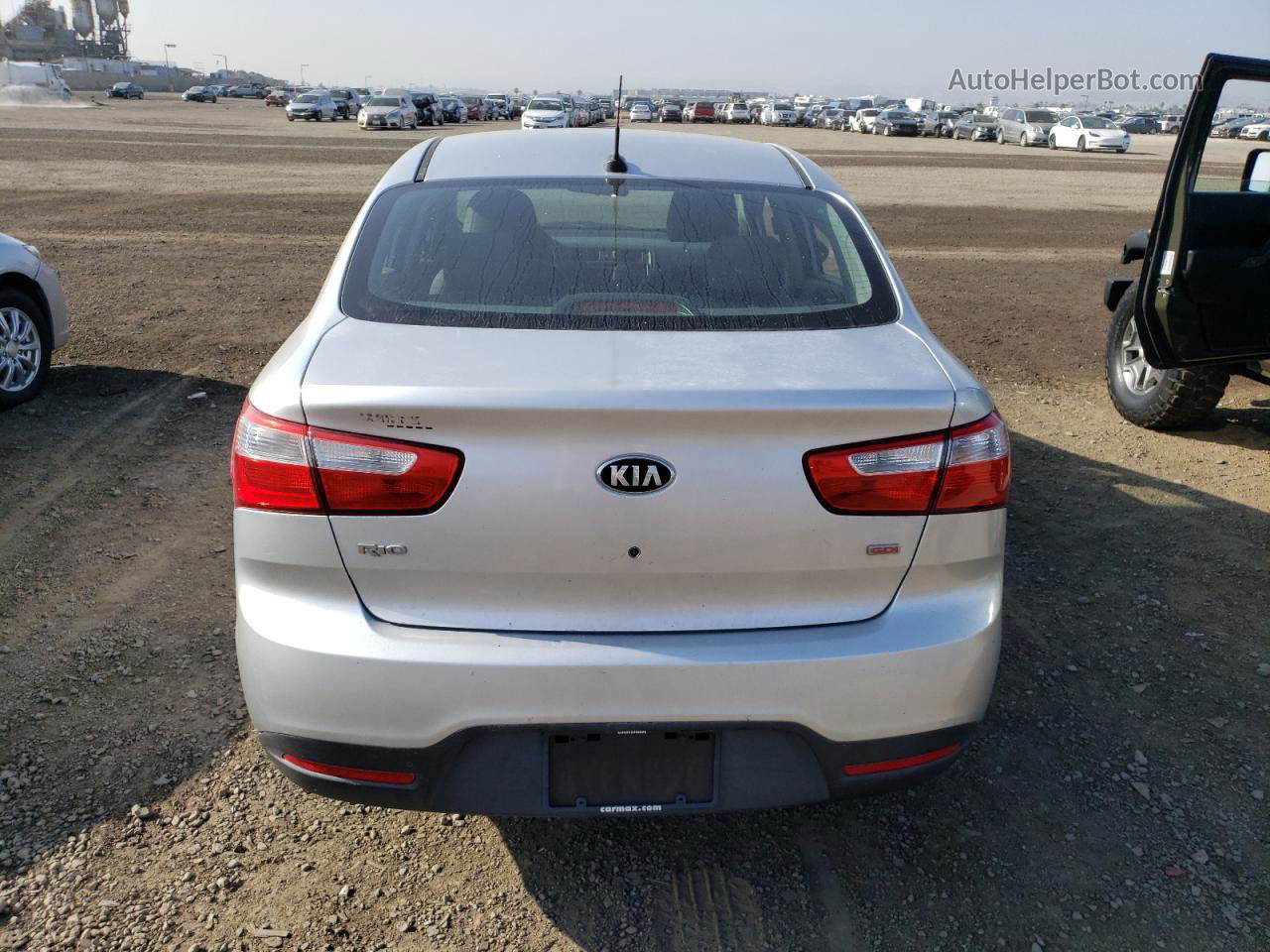 2013 Kia Rio Lx Silver vin: KNADM4A3XD6177533