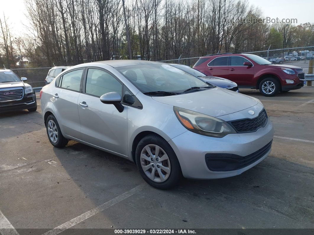 2013 Kia Rio Lx Silver vin: KNADM4A3XD6200566