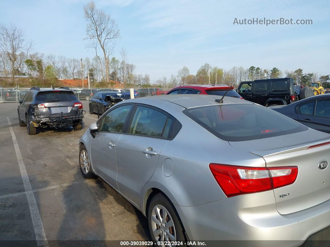 2013 Kia Rio Lx Silver vin: KNADM4A3XD6200566