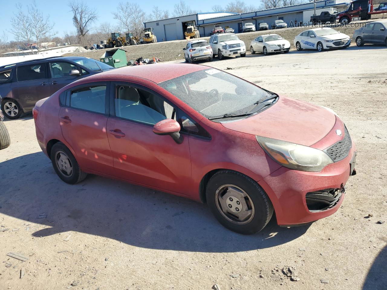 2013 Kia Rio Lx Red vin: KNADM4A3XD6209896