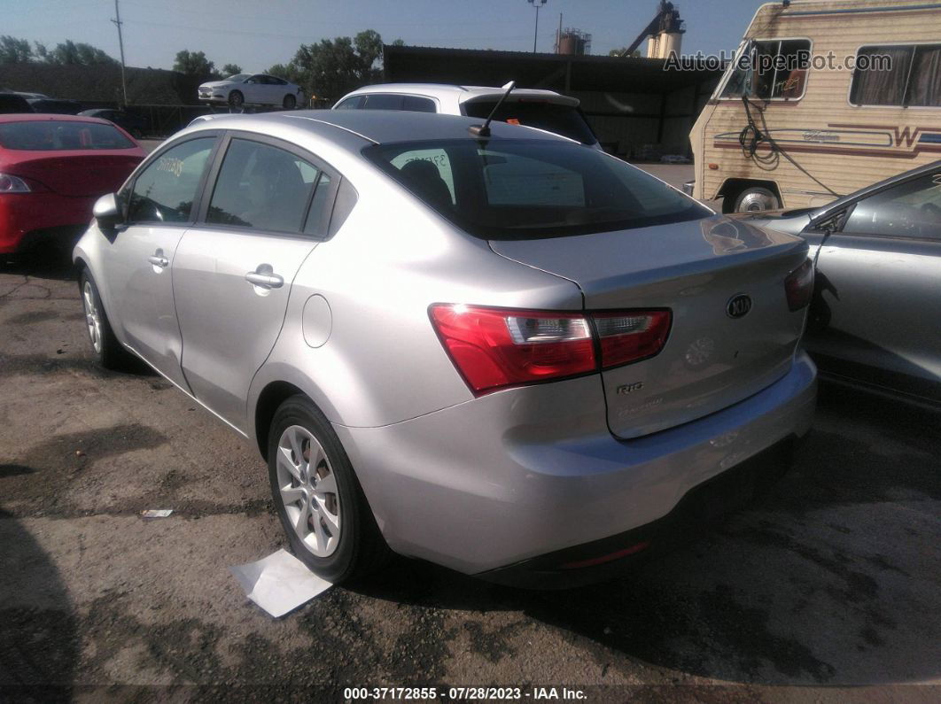 2013 Kia Rio Lx Silver vin: KNADM4A3XD6211504