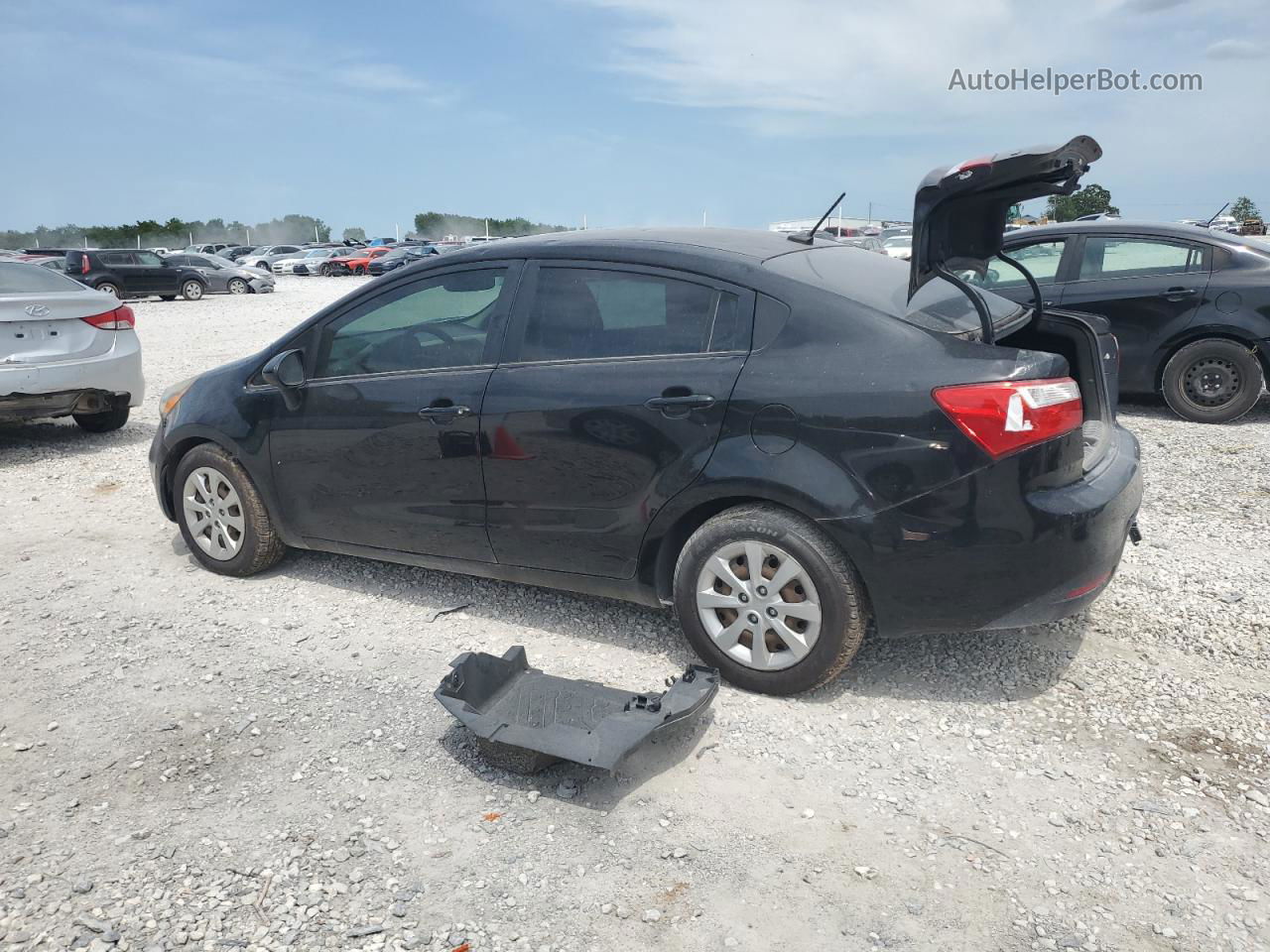 2013 Kia Rio Lx Black vin: KNADM4A3XD6211521