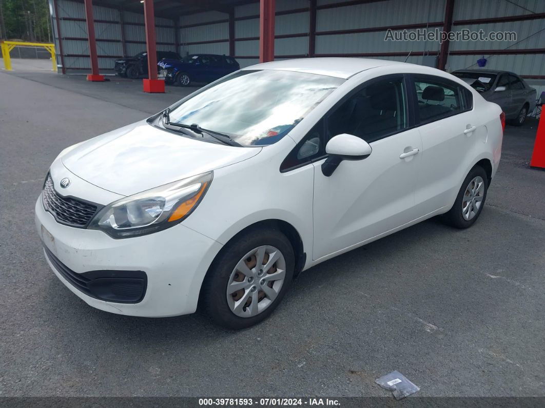 2013 Kia Rio Lx White vin: KNADM4A3XD6222650