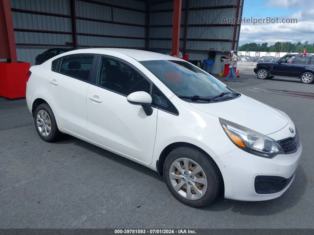 2013 Kia Rio Lx White vin: KNADM4A3XD6222650